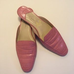 SALE!! Talbots Pink Mules - size 8 - Crocodile 🐊